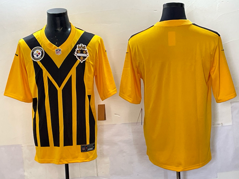 MenPittsburgh Steelers blank yellow Nike NFL  2025 Jersey 05